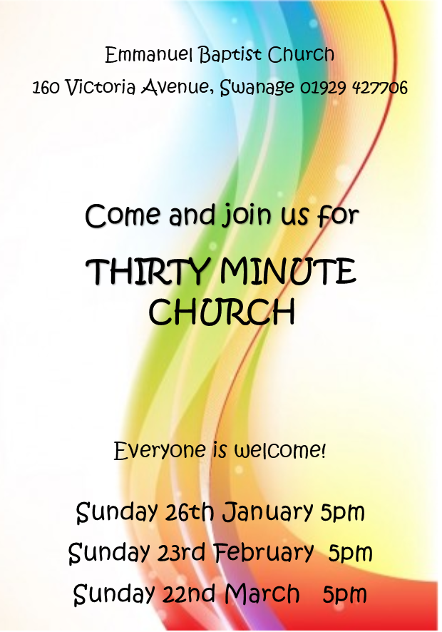 Invitation to Thirty Minute Ch